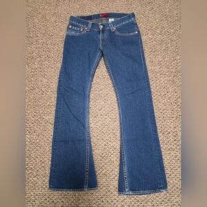 Levi's Type 1 Tough Boot Dark Blue Jeans Size 9 Medium Low Rise Y2K Vintage